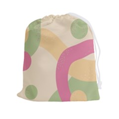 Line Pattern Dot Drawstring Pouch (2xl) by anzea