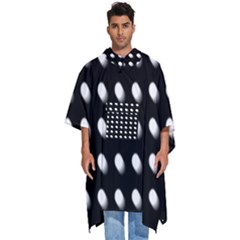 Background Dots Circles Graphic Men s Hooded Rain Ponchos by Ndabl3x