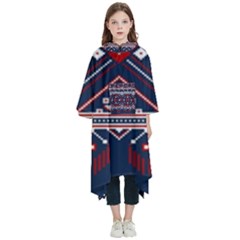 Ukrainian Folk Seamless Pattern Ornament Art Kids  Hooded Rain Ponchos by Bedest