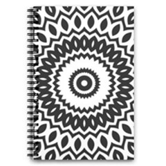 Circular Concentric Radial Symmetry Abstract 5 5  X 8 5  Notebook by Proyonanggan