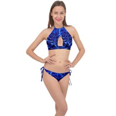 Roses Flowers Plant Romance Cross Front Halter Bikini Set by Proyonanggan