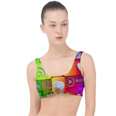 Colorful 3d Social Media The Little Details Bikini Top by Ket1n9