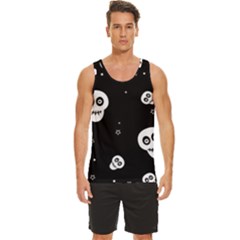 Skull Pattern Men s Wide Collar Tank Top by Ket1n9