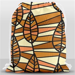 Autumn Leaf Mosaic Seamless Drawstring Bag (large) by Hannah976