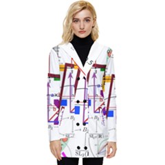 Mathematics Formula Physics School Button Up Hooded Coat  by Bedest