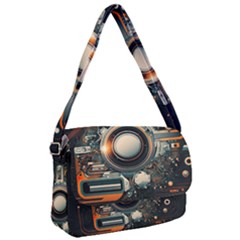 Technology Robot Internet Processor Courier Bag by Ravend