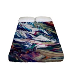 Abstract Strata Iv Fitted Sheet (full/ Double Size) by kaleidomarblingart