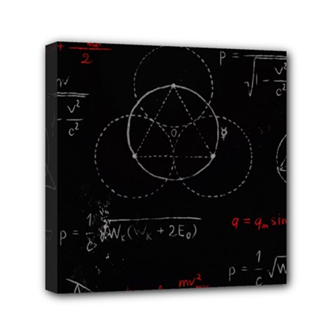 Math Board Circuit Circuits Computer Shield Tech Technology Mini Canvas 6  X 6  (stretched) by Loisa77