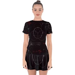 Math Board Circuit Circuits Computer Shield Tech Technology Drop Hem Mini Chiffon Dress by Loisa77