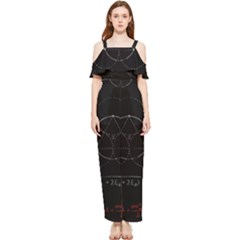 Math Board Circuit Circuits Computer Shield Tech Technology Draped Sleeveless Chiffon Jumpsuit by Loisa77
