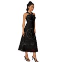 Math Board Circuit Circuits Computer Shield Tech Technology Sleeveless Cross Front Cocktail Midi Chiffon Dress View3