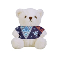 Fractal Triangle Geometric Abstract Pattern Full Print Tee For Cuddly Teddy Bear by Cemarart
