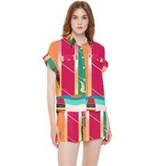 Digital Graphic Clip Art Beach Chiffon Lounge Set by Proyonanggan