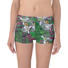 Illustrations Color Cat Flower Abstract Textures Reversible Boyleg Bikini Bottoms by anzea