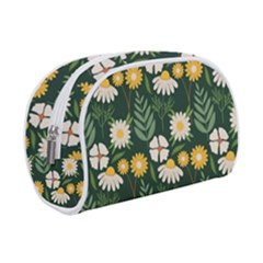 Flower Green Pattern Floral Make Up Case (small) by anzea