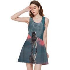 Astronaut Moon Space Nasa Planet Inside Out Racerback Dress by Loisa77