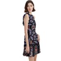 Chartres Cathedral Notre Dame De Paris Stained Glass Cocktail Party Halter Sleeveless Dress With Pockets View3