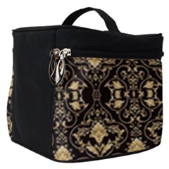 Vintage Batik Art Architecture Pattern Make Up Travel Bag (small) by Ravend