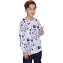 Flowers Seamless Pattern Victorian Kids  Crewneck Sweatshirt View3