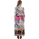 Dessert Chocolate Cream Button Up Boho Maxi Dress View2