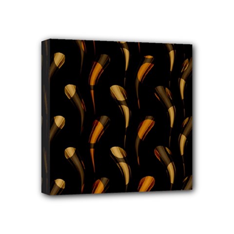 Abstract Art Pattern Warm Colors Mini Canvas 4  X 4  (stretched) by Ndabl3x