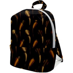 Abstract Art Pattern Warm Colors Zip Up Backpack by Ndabl3x