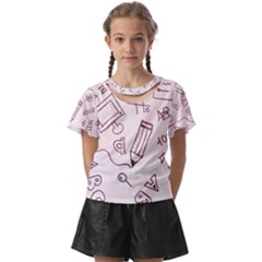 Background Pattern Doodle Wallpaper Kids  Front Cut T-shirt by Loisa77