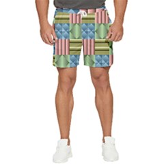 Patchwork Tile Pattern Mosaic Men s Runner Shorts by Loisa77