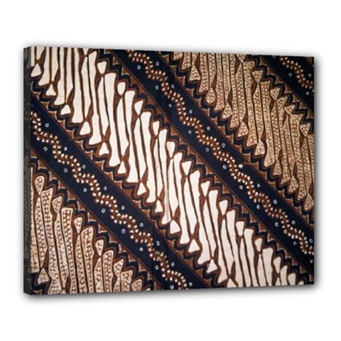 Batik Indonesian Culture Indonesia Authentic Canvas 20  X 16  (stretched) by Perong