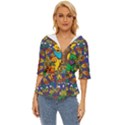Dead Dancing Bears Grateful Dead Pattern Lightweight Drawstring Hooded Top View1
