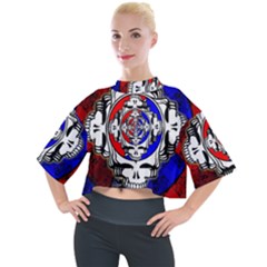 The Grateful Dead Mock Neck T-shirt by Grandong