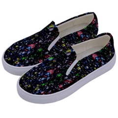 Illustration Universe Star Planet Kids  Canvas Slip Ons by Grandong