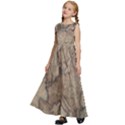 Old Vintage Classic Map Of Europe Kids  Satin Sleeveless Maxi Dress View2