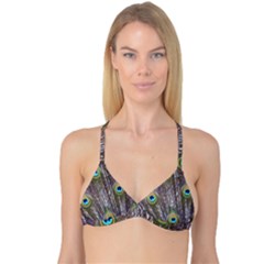 Peacock Bird Feathers Plumage Peacock Reversible Tri Bikini Top by Perong