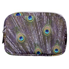 Peacock Bird Feathers Plumage Peacock Make Up Pouch (small) by Perong