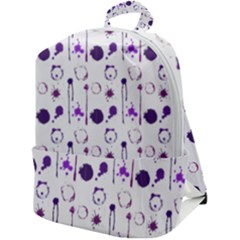 Liquid Splash Pattern Stroke Drip Zip Up Backpack by Perong