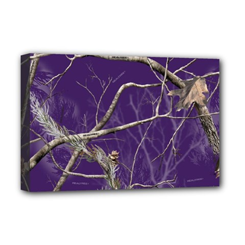 Realtree Camo Purple Pink Realtree Camo Deluxe Canvas 18  X 12  (stretched) by Perong