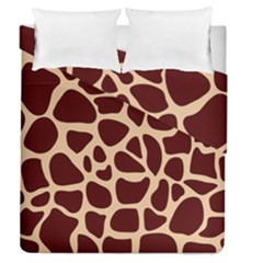 Animal Print Girraf Patterns Duvet Cover Double Side (queen Size) by Ket1n9