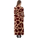Animal Print Girraf Patterns Button Up Boho Maxi Dress View2