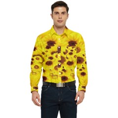 Beautiful Sunflowers Men s Long Sleeve Pocket Shirt  by Ket1n9