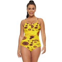 Beautiful Sunflowers Retro Full Coverage Swimsuit by Ket1n9