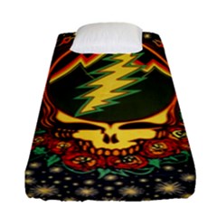 Grateful Dead Steal Your Face Deadhead Hippie Logo Music Fitted Sheet (single Size) by Perong