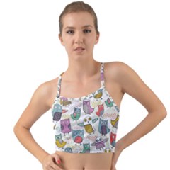 Owl Animal Bird Pattern Mini Tank Bikini Top by Perong