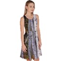 White Birch Trees Autumn Knee Length Skater Dress With Pockets View3