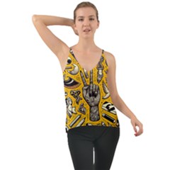 Yellow Template Design Chiffon Cami by Perong