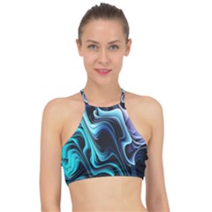 Nature Water Wave Architecture Halter Bikini Top by Salmanaz77
