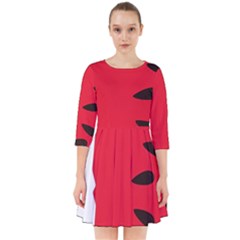 Watermelon Black Green Melon Red Smock Dress by Cemarart