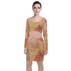 Leaves Patterns Colorful Leaf Pattern Top And Skirt Sets by Cemarart