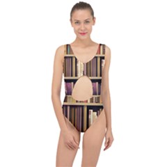 Books Bookshelves Office Fantasy Background Artwork Book Cover Apothecary Book Nook Literature Libra Center Cut Out Swimsuit by Posterlux