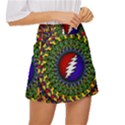 Grateful Dead Bear Pattern Mini Front Wrap Skirt View3
